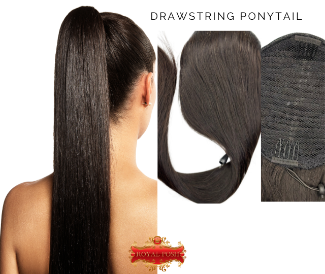 Instant Drawstring Human Hair Ponytail