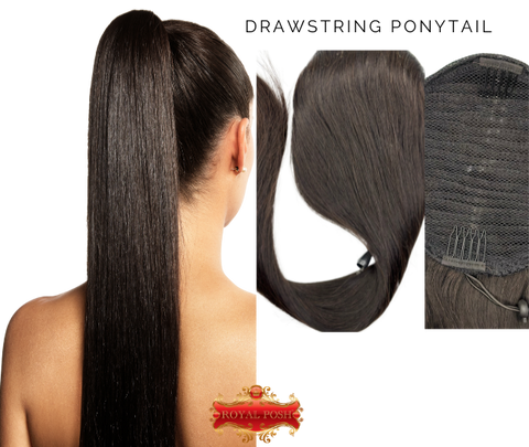 Instant Drawstring Human Hair Ponytail